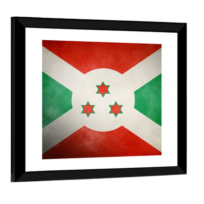 Flag Of Burundi Faso Wall Art