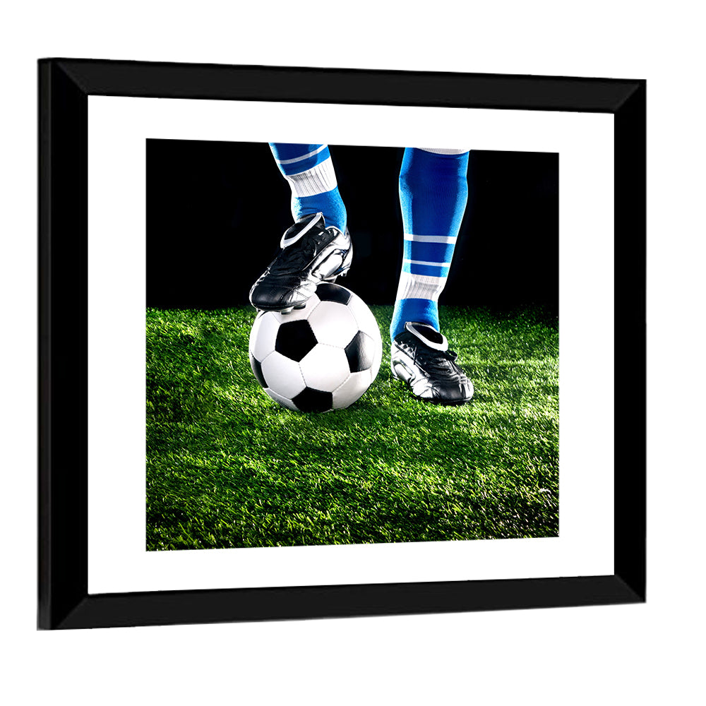 Soccer Ball Underfoot Close-up Wall Art
