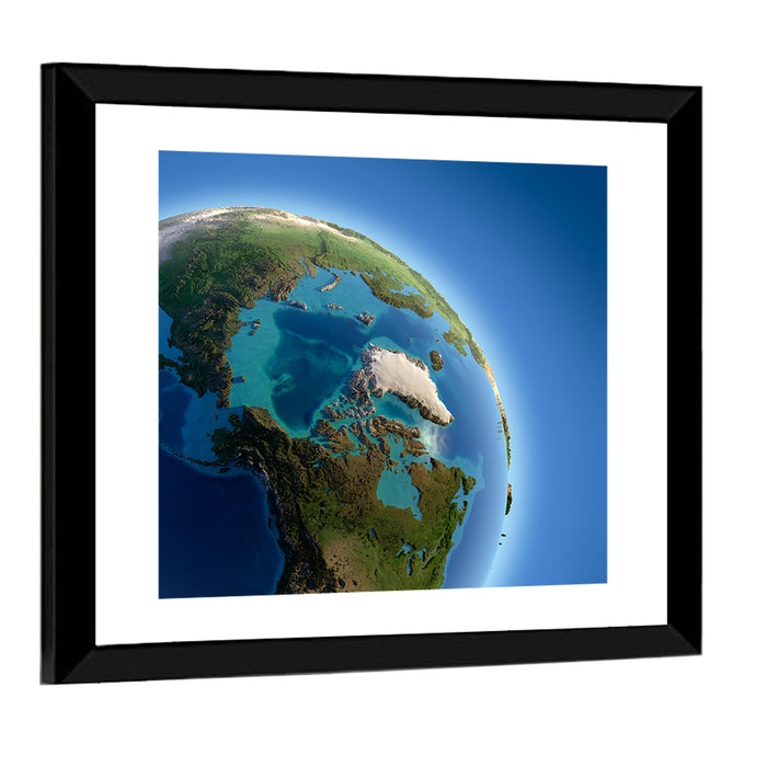 Arctic Earth Fragment Wall Art as a framed print