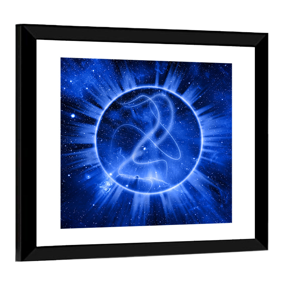 Cosmic Rays Over Blue Nebula Wall Art