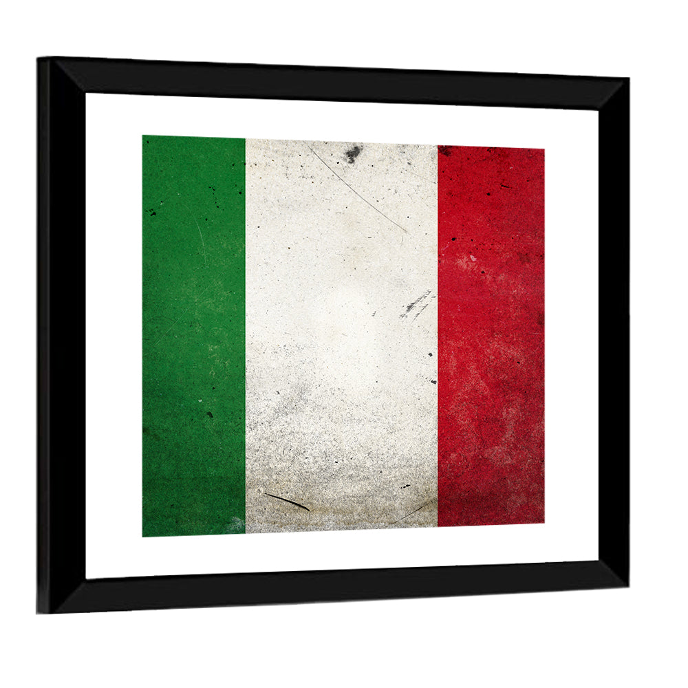 Distressed Italian Flag Wall Art