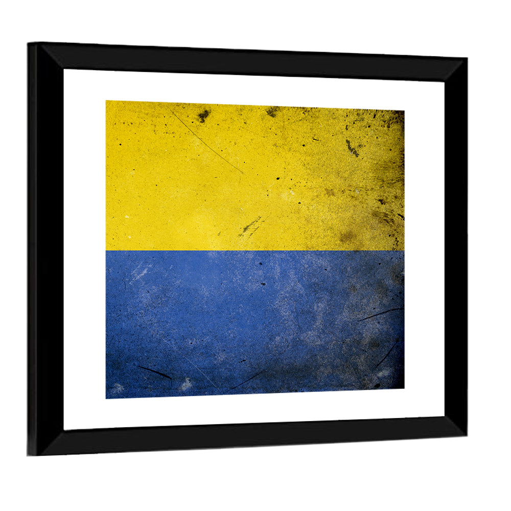 Distressed Ukraine Flag Wall Art