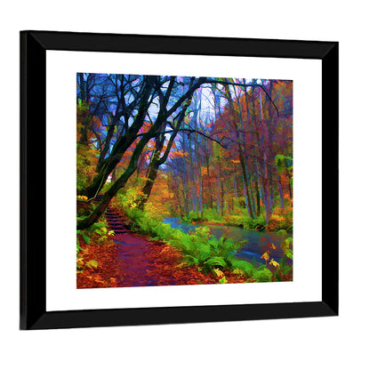 Autumn Along Oirase River Wall Art