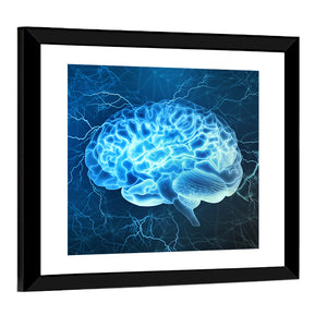 Electrical Activity Of Human Brain Wall Art