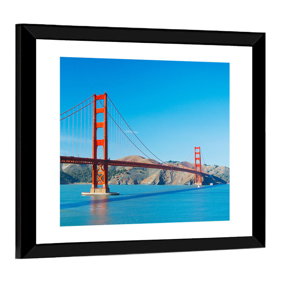 Golden Gate Bridge Under Blue Sky Wall Art