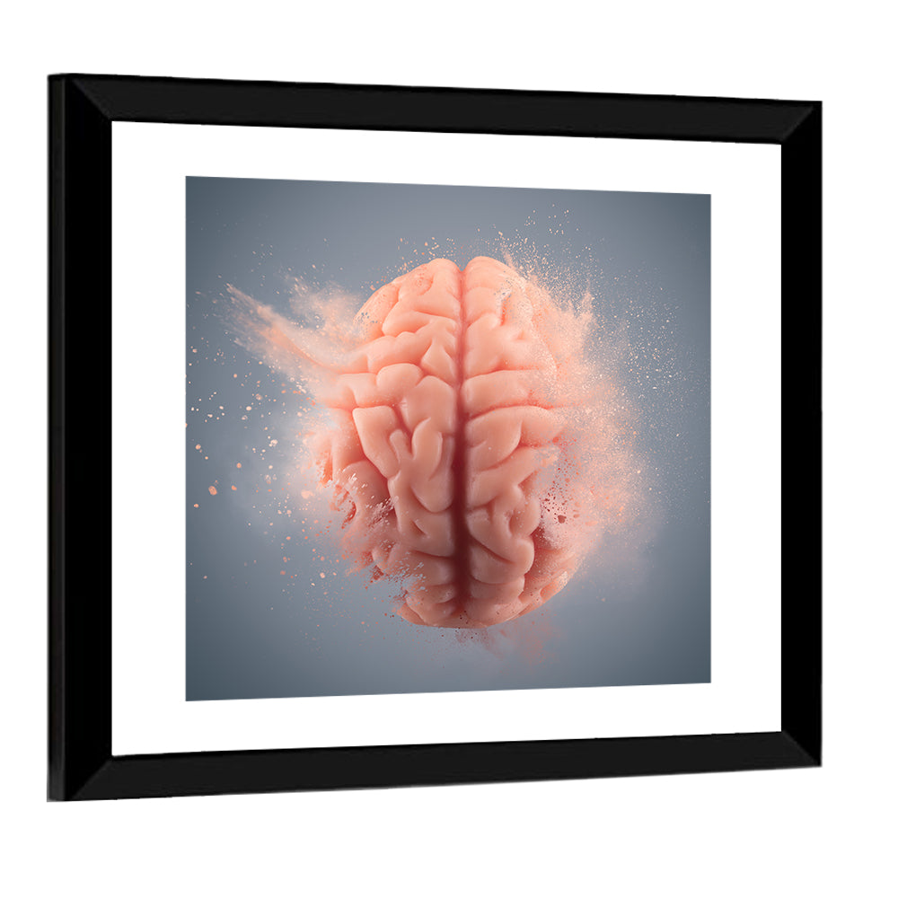 Anatomical Brain with Particles Wall Art