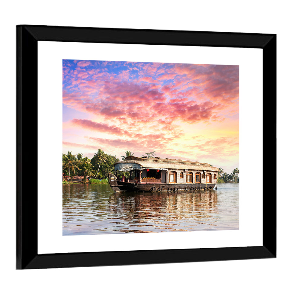 Houseboat at Sunset Wall Art