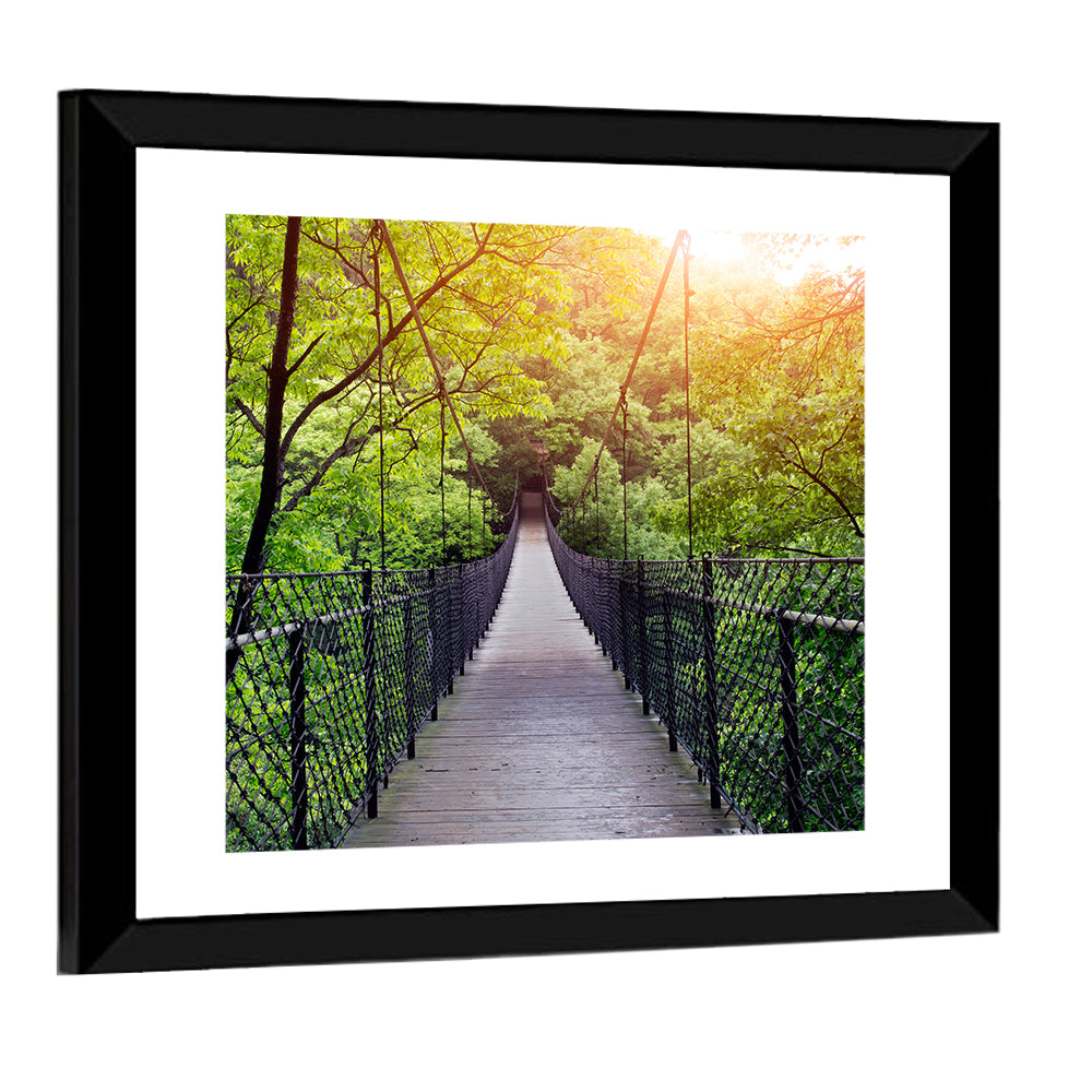 Bridge To Jungle In Guilin Wall Art