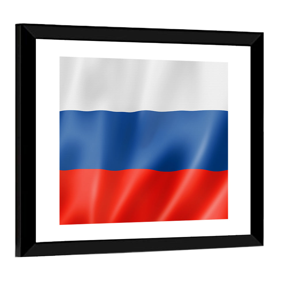 Russian Tricolor Flag Wall Art