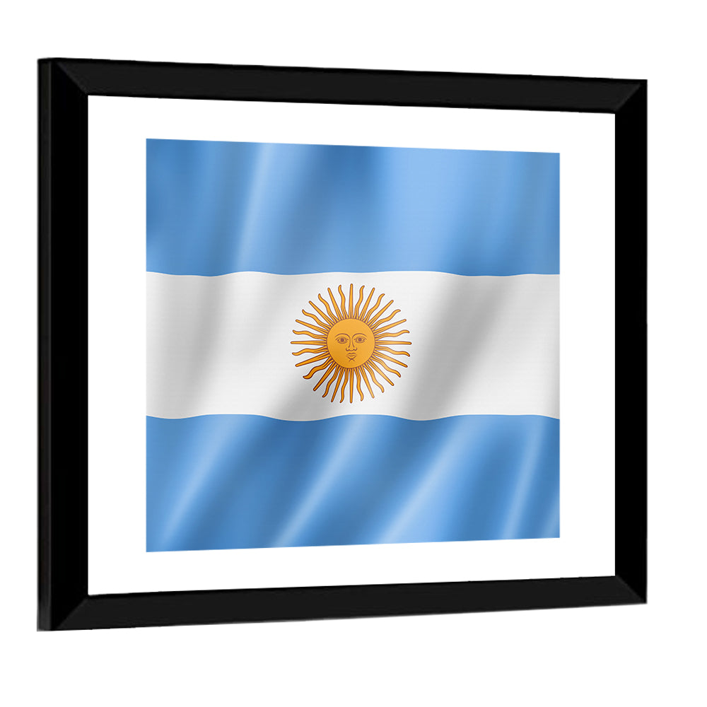 Argentine Flag with Sun Emblem Wall Art