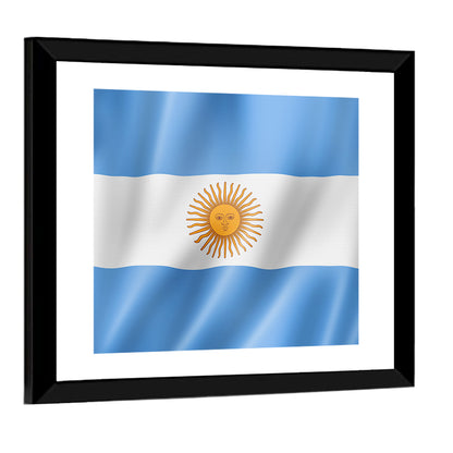 Argentine Flag with Sun Emblem Wall Art