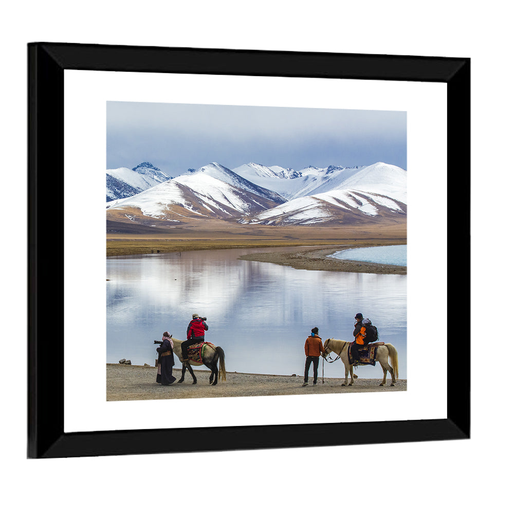 Namco Lake with Horse Riders Wall Art