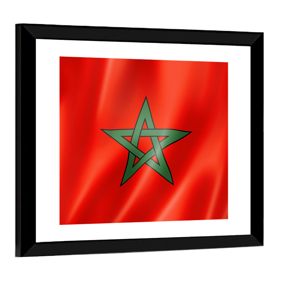 Morocco Flag with Five-pointed Star Wall Art