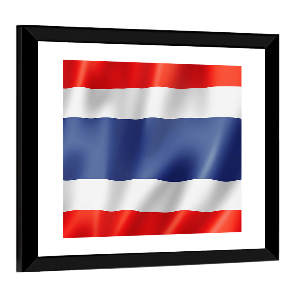 Thai Flag with Waving Stripes Wall Art