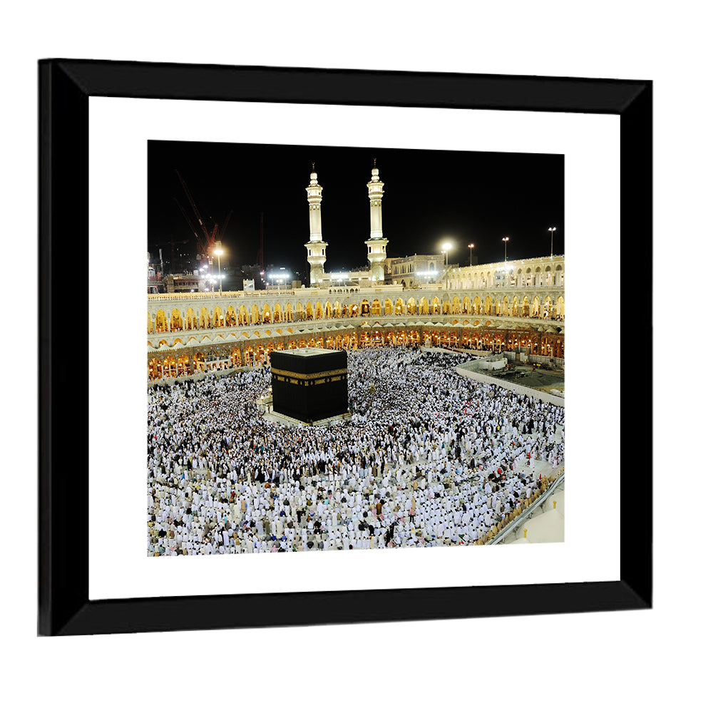 Kaaba Overhead Night View Wall Art