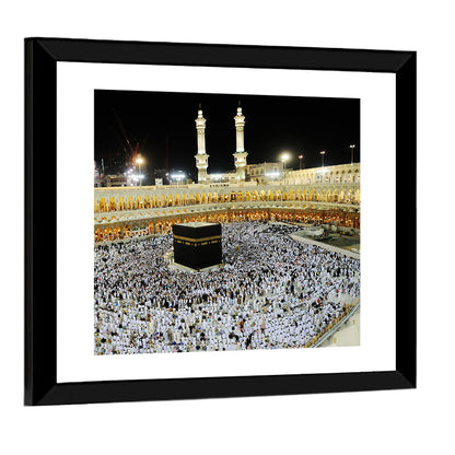 Kaaba Overhead Night View Wall Art