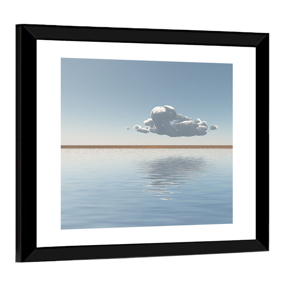 Single Cloud Reflection Wall Art