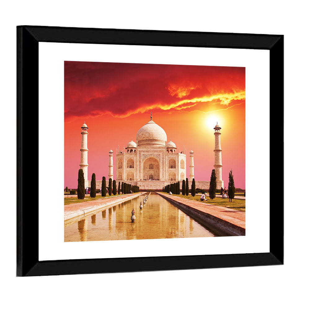 Taj Mahal at Sunrise, Agra Wall Art