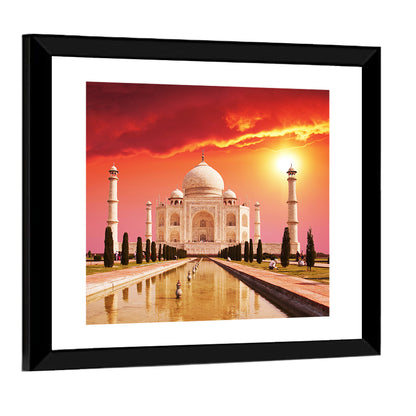 Taj Mahal at Sunrise, Agra Wall Art