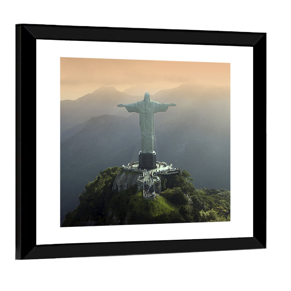 Christ the Redeemer at Golden Hour Wall Art