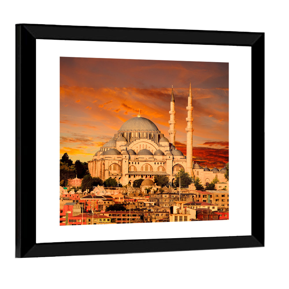 Suleymaniye Mosque at Dusk Wall Art