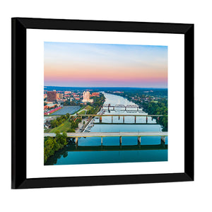 Savannah River Skyline In Augusta Wall Art