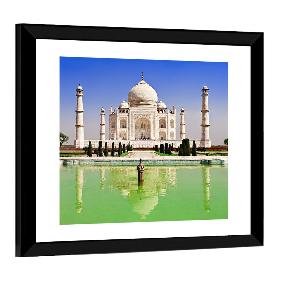 Taj Mahal Day Reflection Wall Art