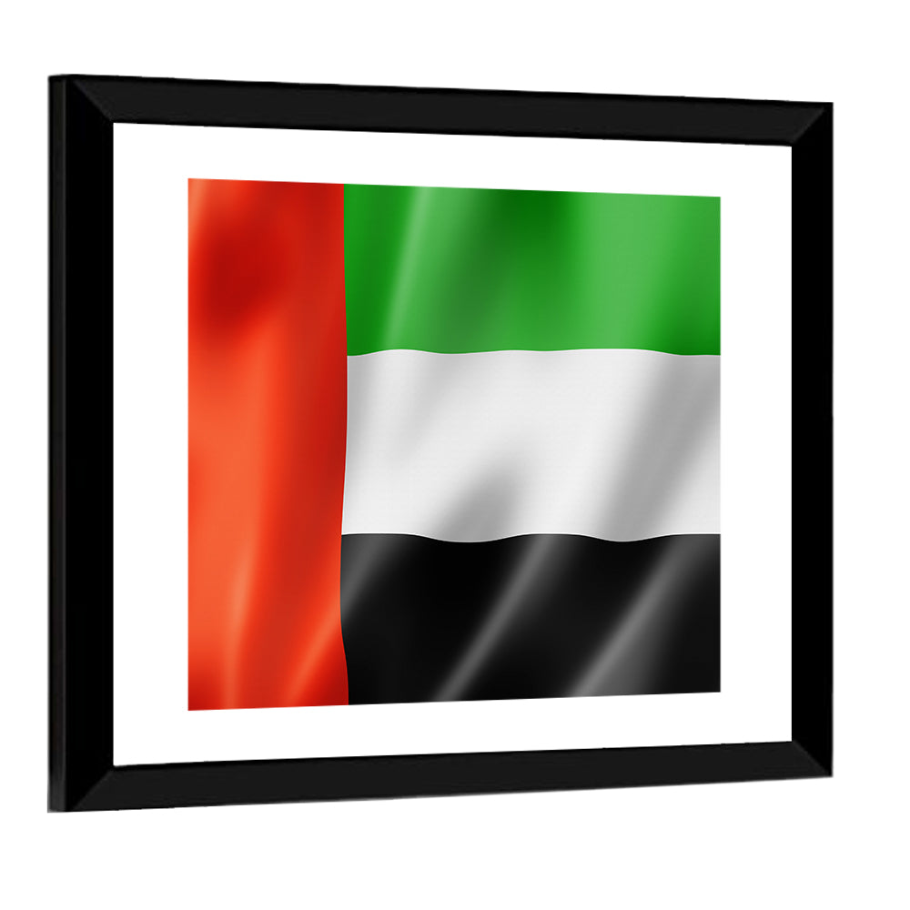 UAE Flag Waving Wall Art