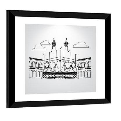 Khana E Kaaba Minimalist Line Wall Art