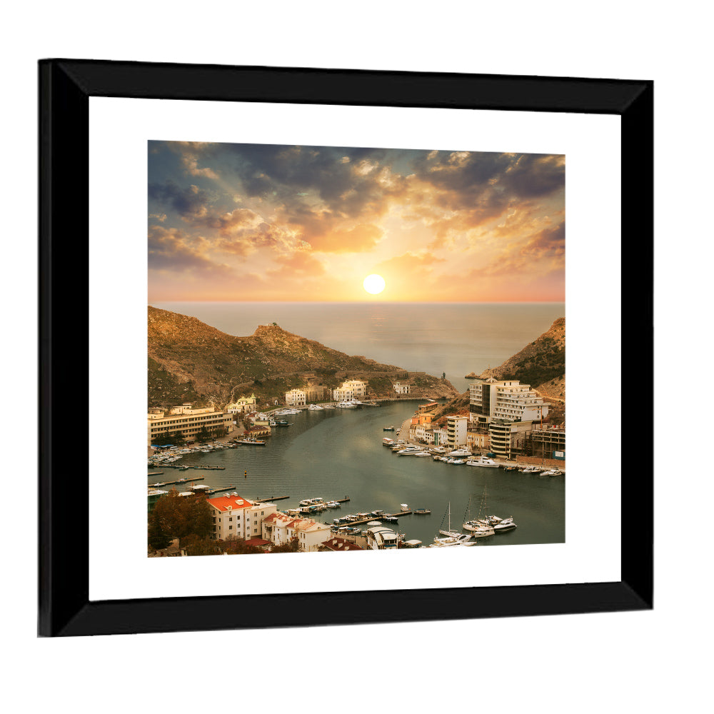 Balaklava Bay at Sunset Wall Art