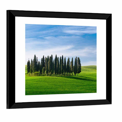 Tuscany Rolling Hills with Cypresses Wall Art