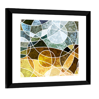 Weathered Geometric Mosaic Wall Art