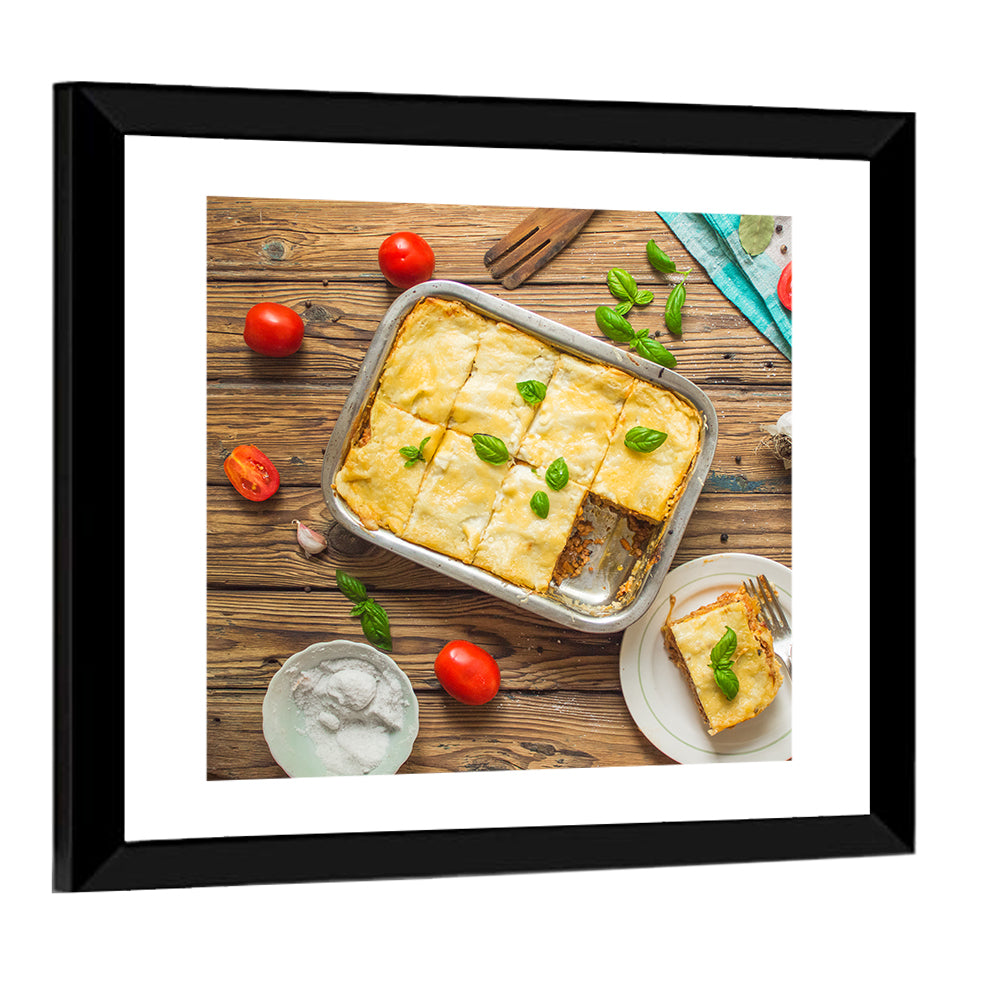 Rustic Homemade Lasagna Wall Art