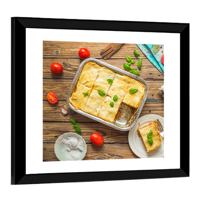 Rustic Homemade Lasagna Wall Art