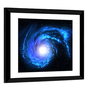 Blue Spiral Galaxy Wall Art