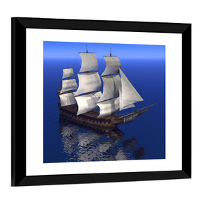 Boat Merchant In Ocean Wall Art