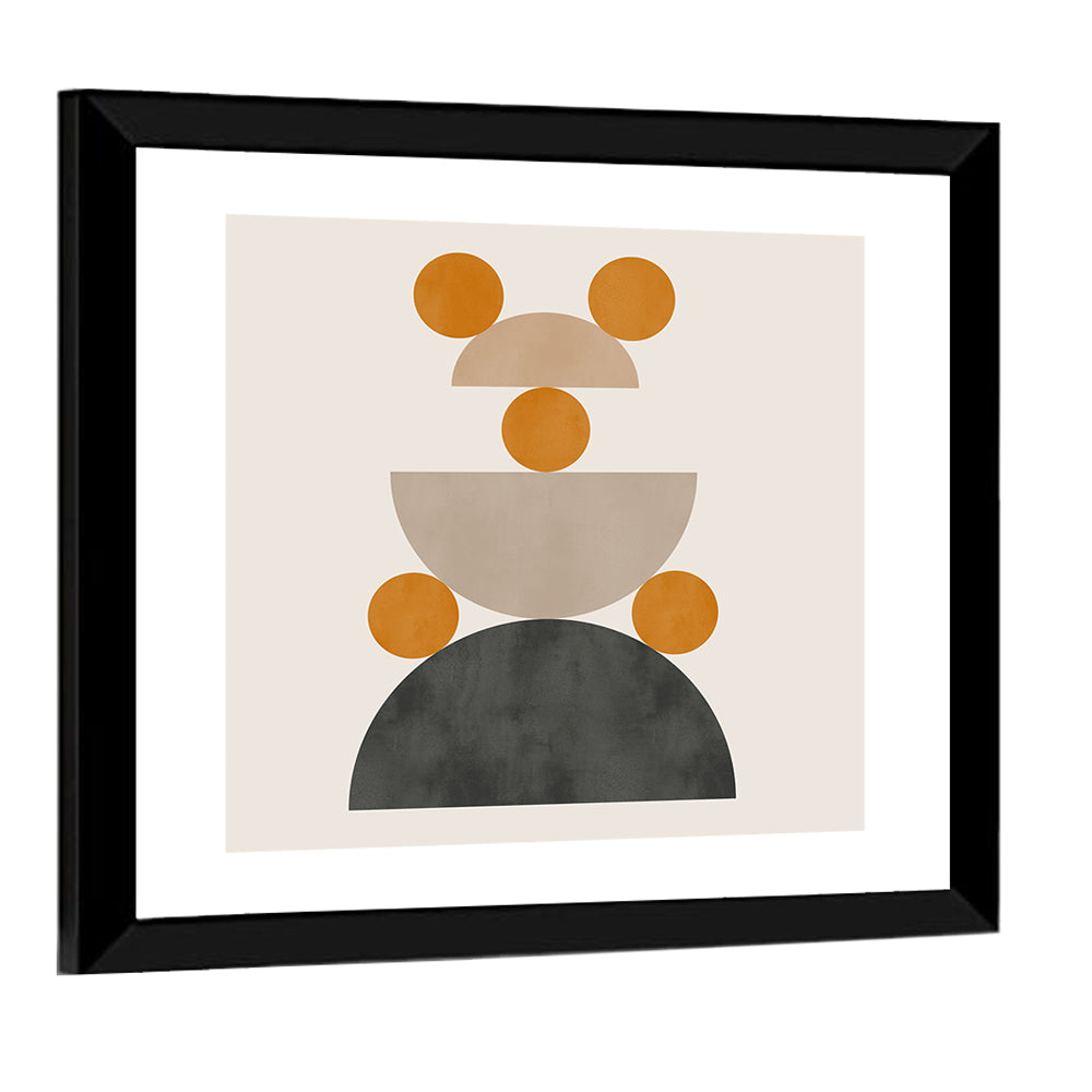 Stacked Geometric Shapes Wall Art