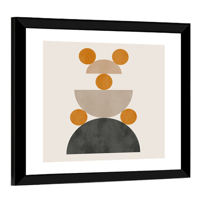 Stacked Geometric Shapes Wall Art