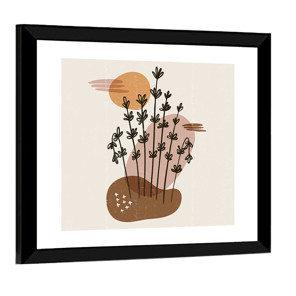 Lavender Botanical Minimalist Wall Art