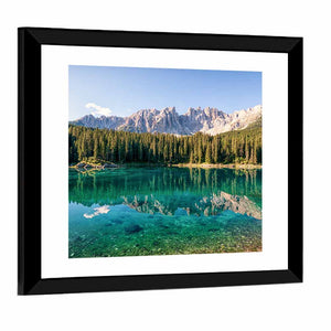 Karer Lake At The Dolomites In Italy Wall Art