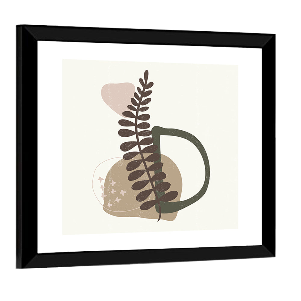 Letter D Botanical Vintage Wall Art