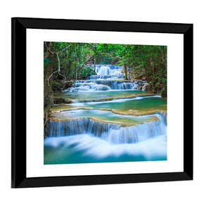 Deep Forest Waterfall In Kanchanaburi Wall Art