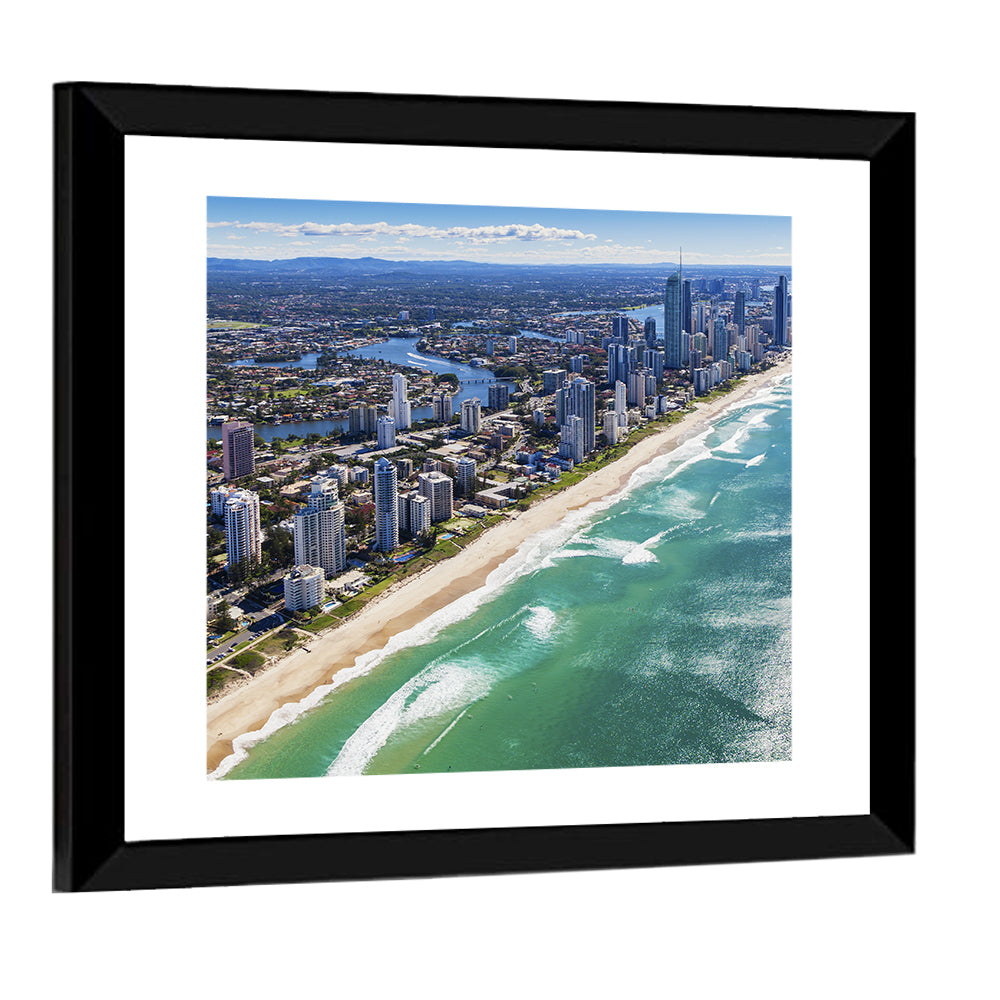 Gold Coast Surfers Paradise Skyline Wall Art