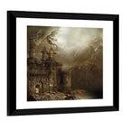 Dragon Perched on Castle Wall Art