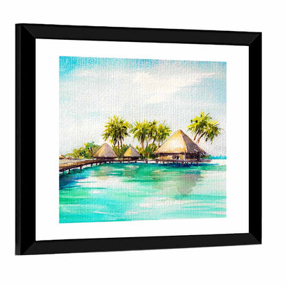 Overwater Bungalows Wall Art