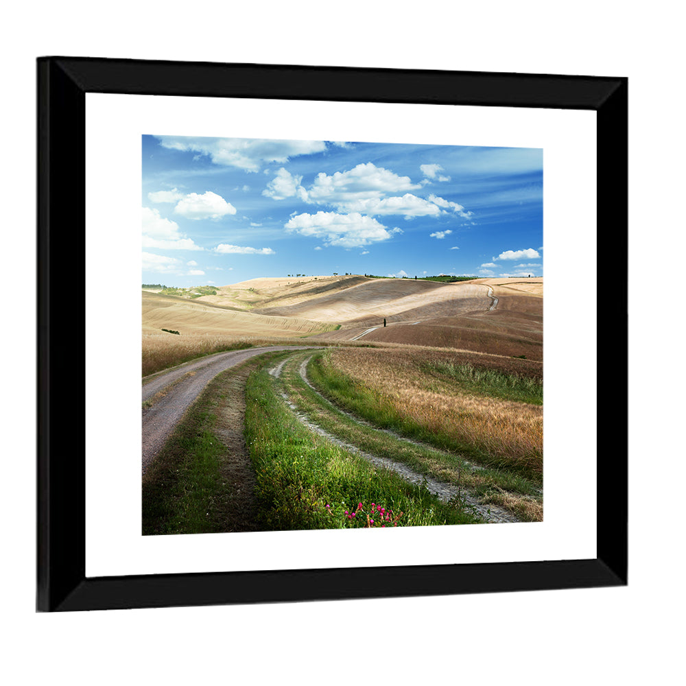 Dirt Road Through Tuscany Wall Art