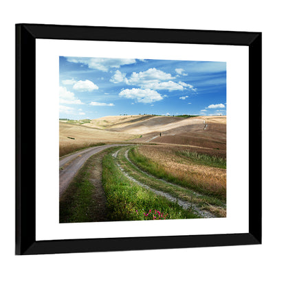 Dirt Road Through Tuscany Wall Art