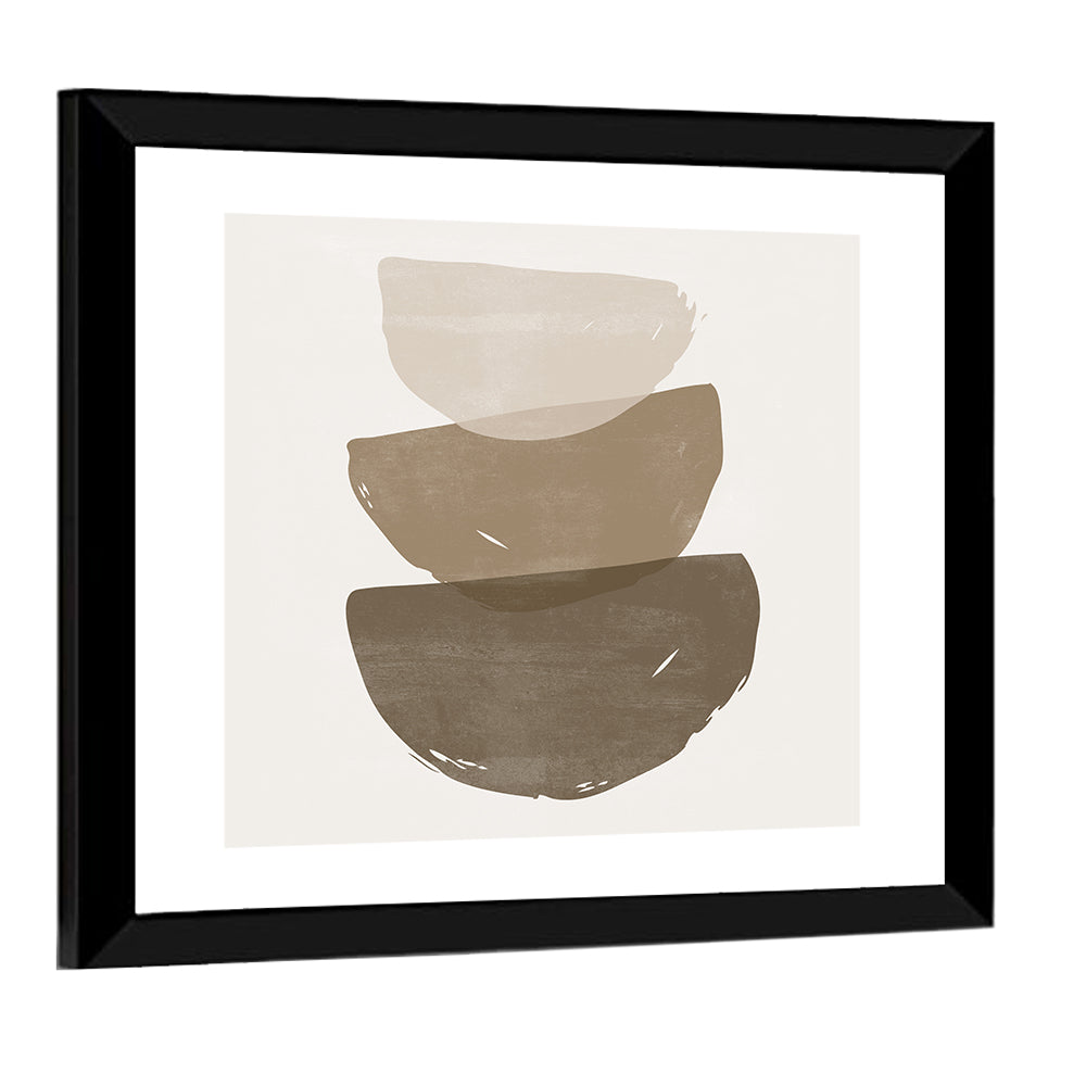 Sun and Moon Stacked Shapes Wall Art