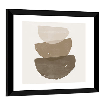 Sun and Moon Stacked Shapes Wall Art