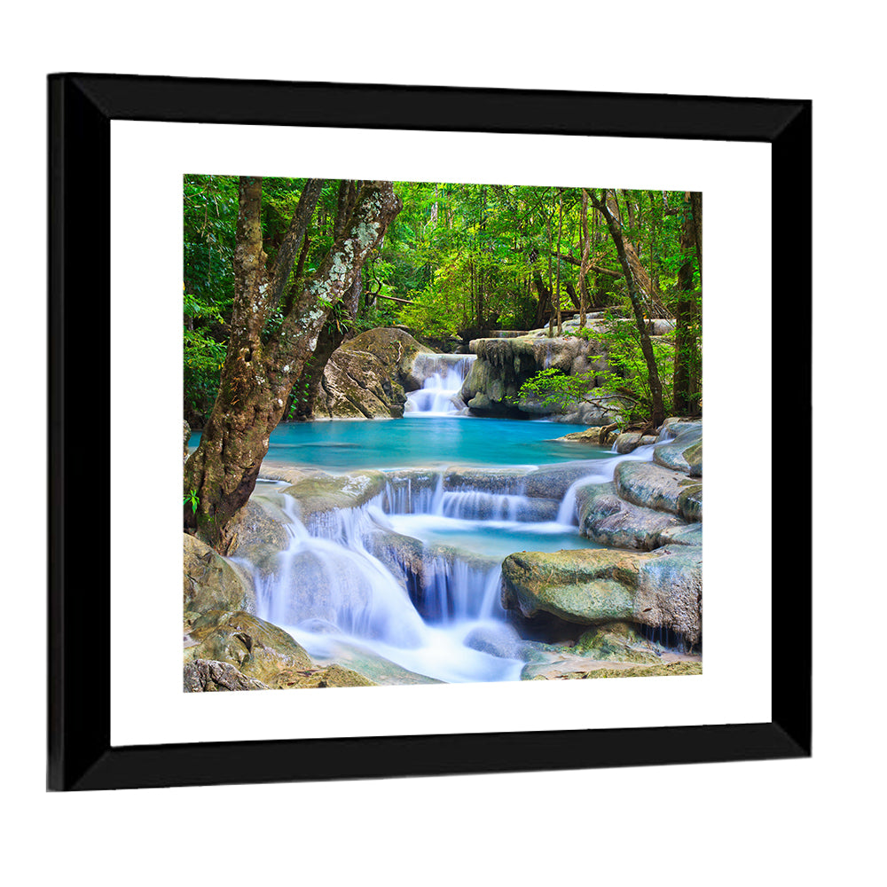 Erawan Waterfall Turquoise Pools Wall Art